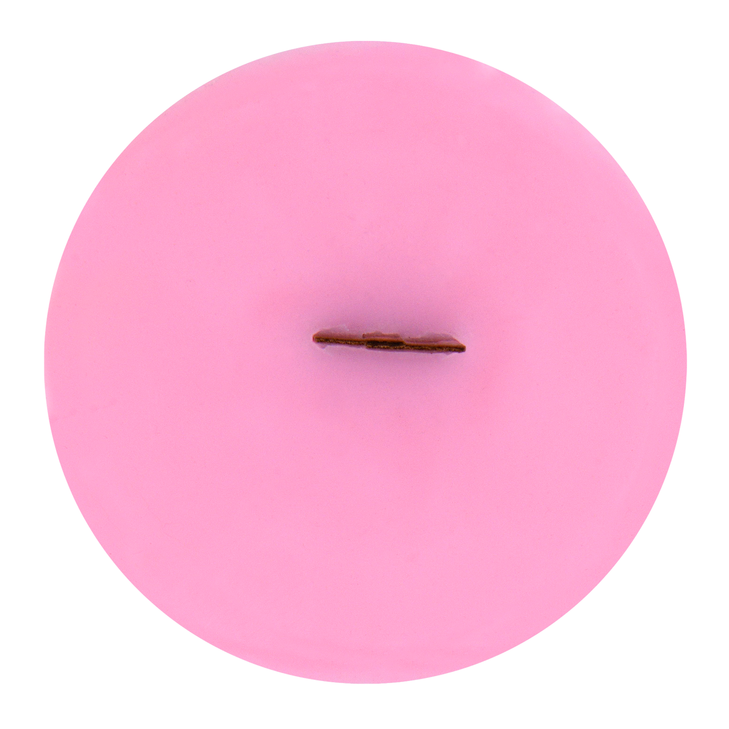Top view of Coastline Haze wick slip—pink refill insert scented with lily, rose, and sweet vanilla