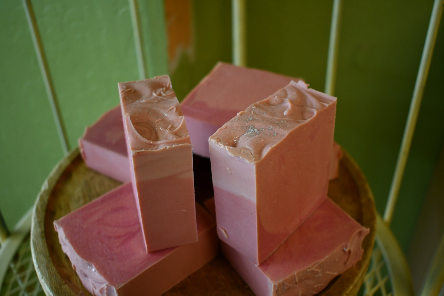 pink two toned bar soap