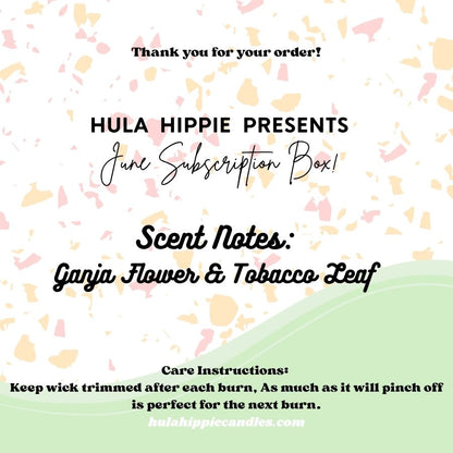 June Monthly Candle Subscription Box