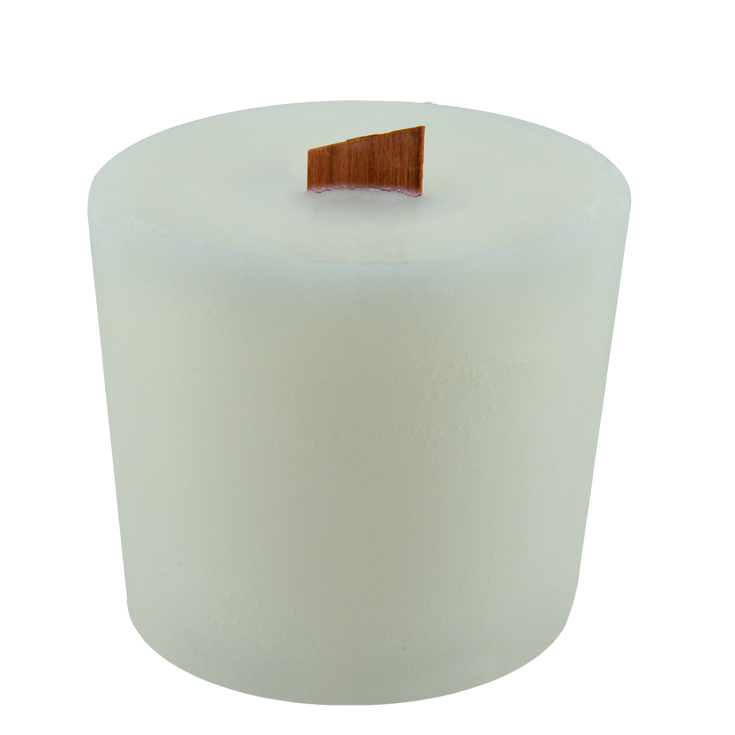Side view of Eukalele wick slip—green refill insert scented with eucalyptus and spearmint
