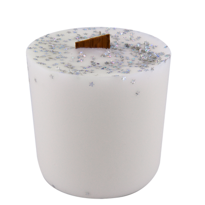 Body view of Hosed Off Hippie wick slip—white refill insert scented with lemon zest, jasmine, and African violet