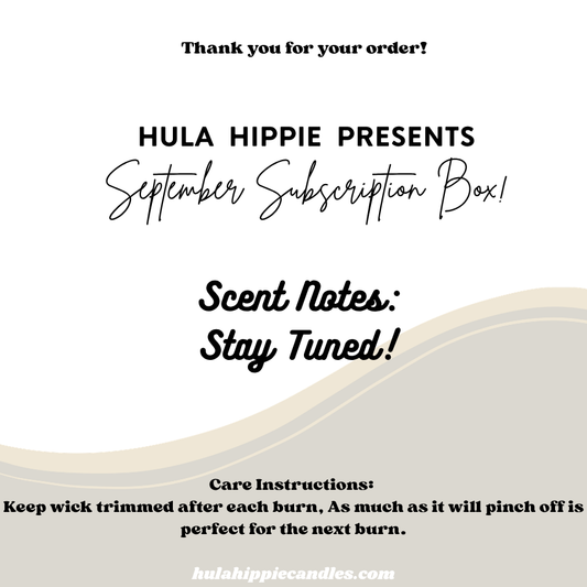 September Monthly Candle Subscription Box